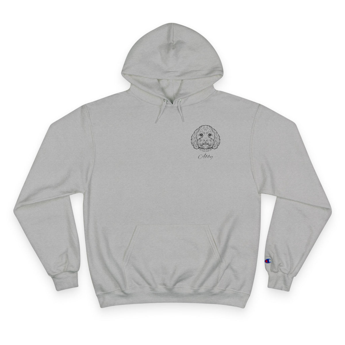 Cavoodle - Personalised Champion® Hoodie (Small Black Cavoodle & Personalised Pet Name)