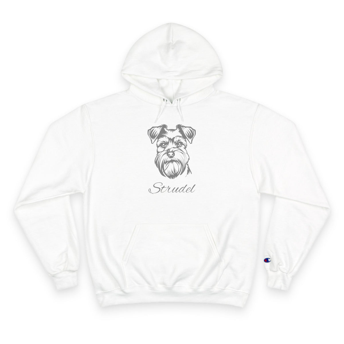 Schnauzer - Personalised Champion® Hoodie (Grey Schnauzer & Personalised Pet Name)