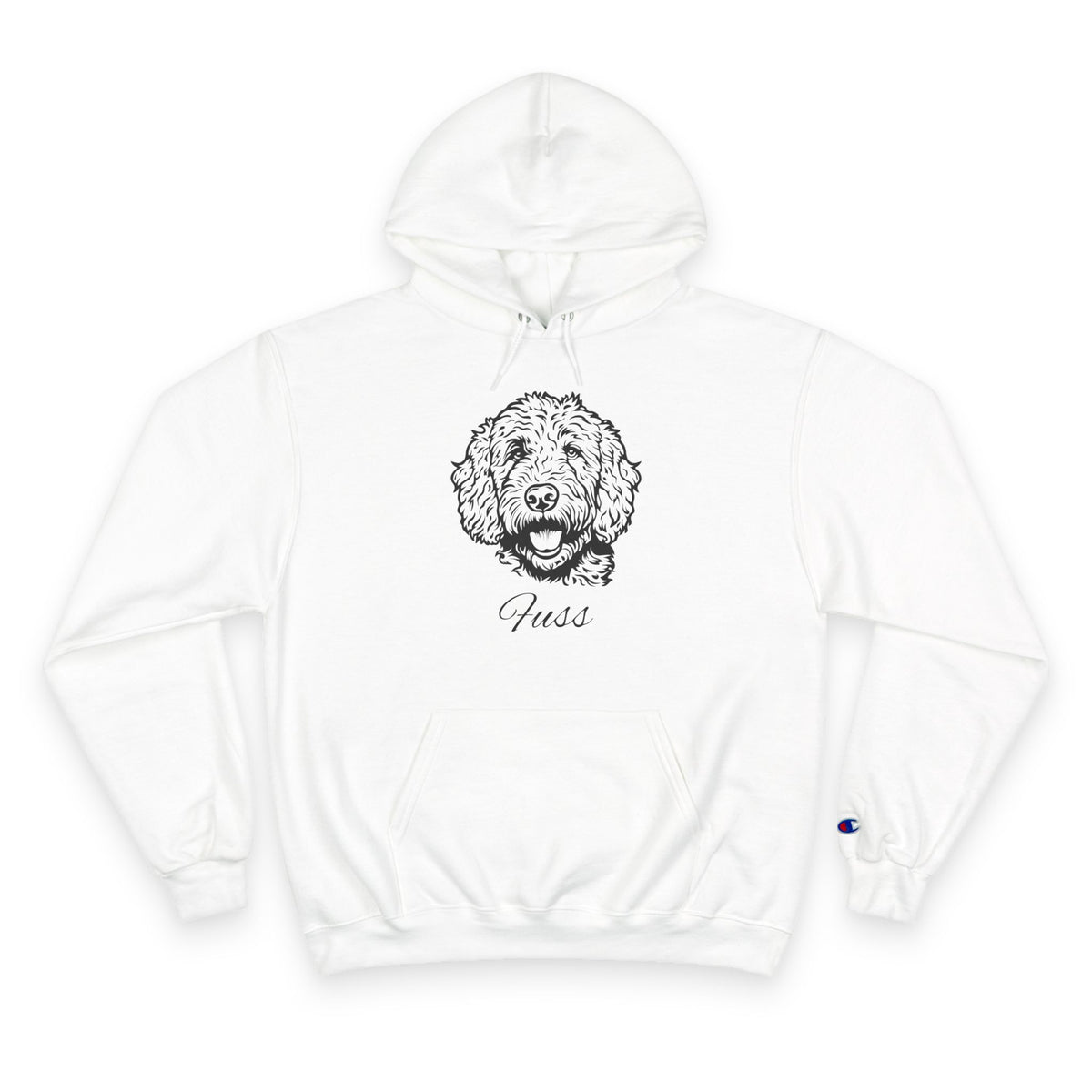 Groodle - Personalised Champion® Hoodie (Black Groodle & Personalised Pet Name)