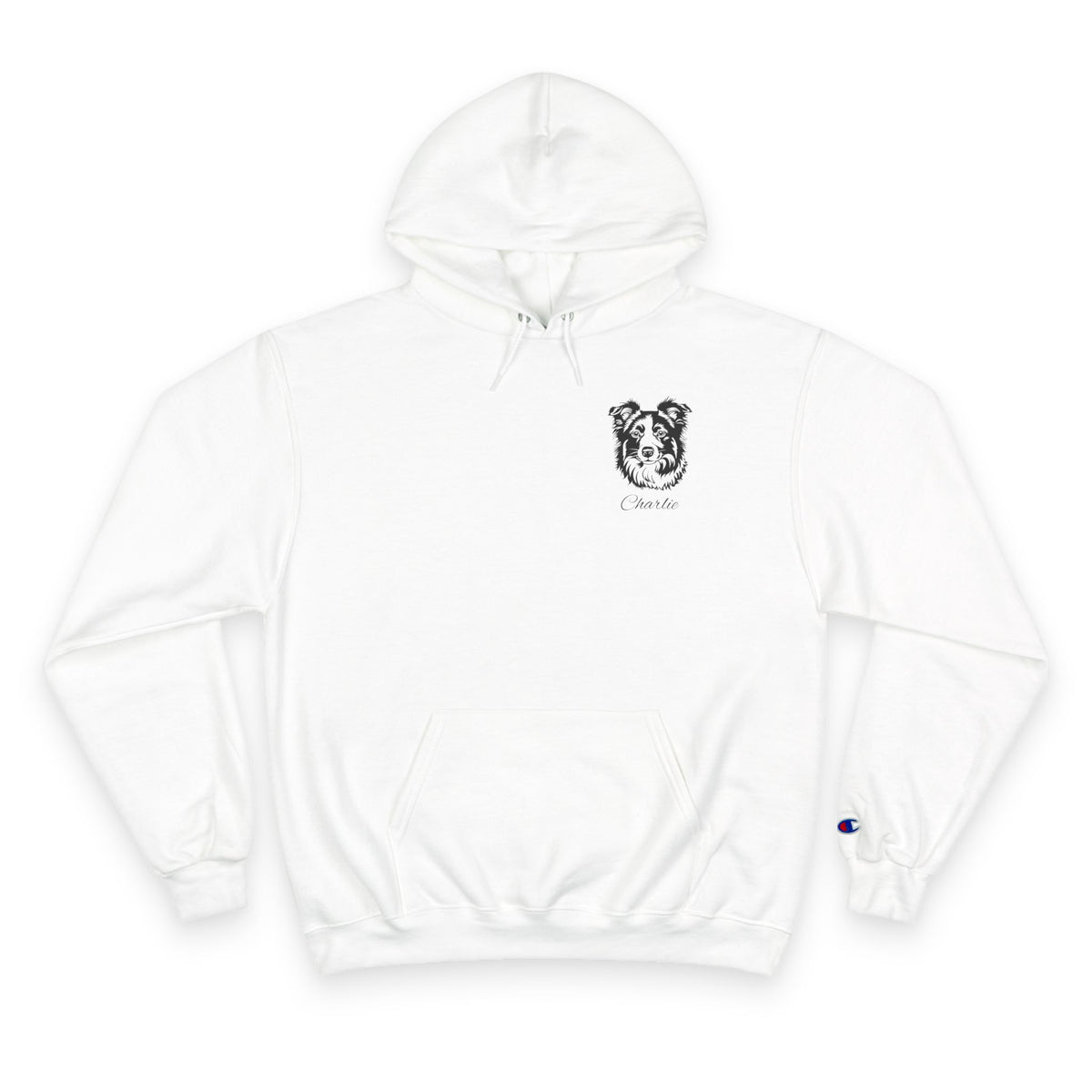 Border Collie - Personalised Champion® Hoodie (Small Black Border Collie & Personalised Pet Name)