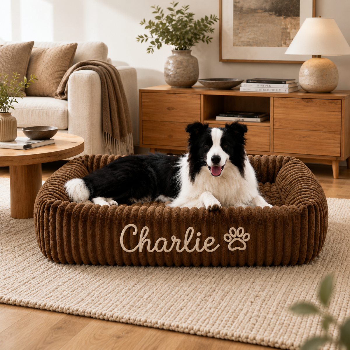 Personalised Embroidered Plush Pet Bed (Pet Name)
