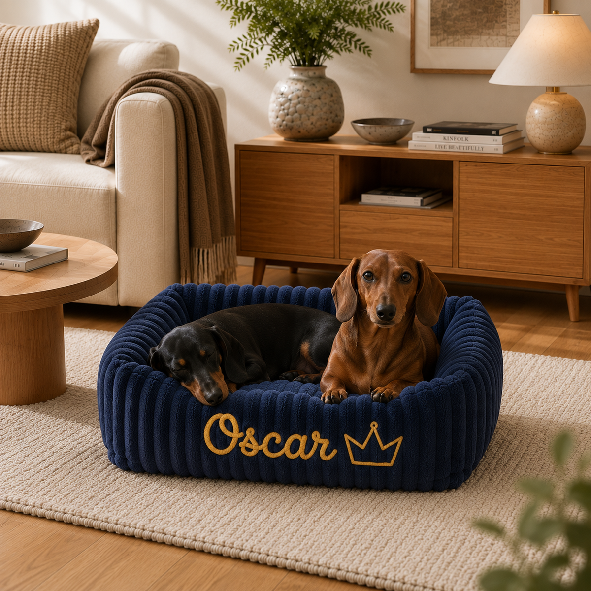Personalised Embroidered Plush Pet Bed (Pet Name)