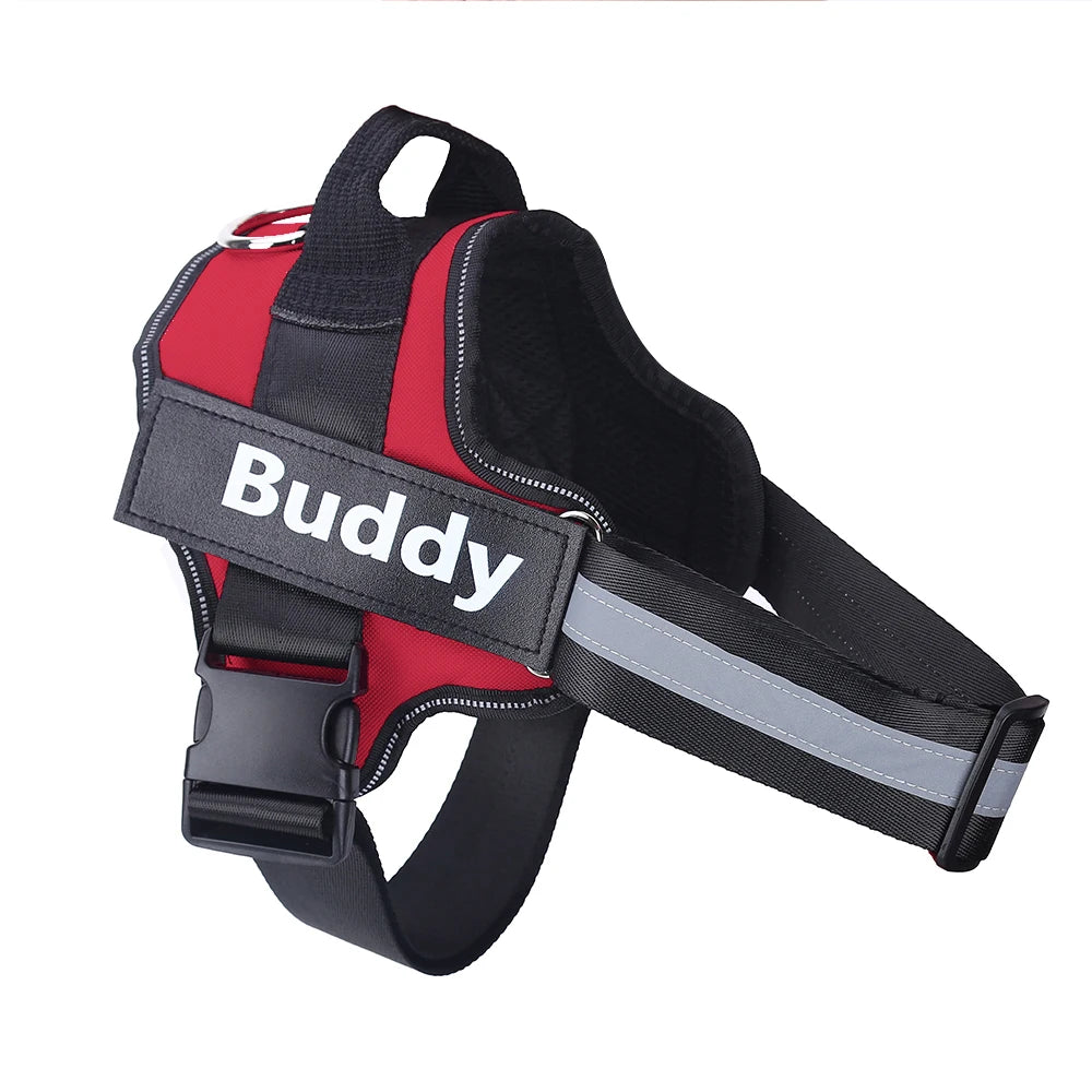 Personalised Reflective Dog Harness  (Pet Name & Phone)