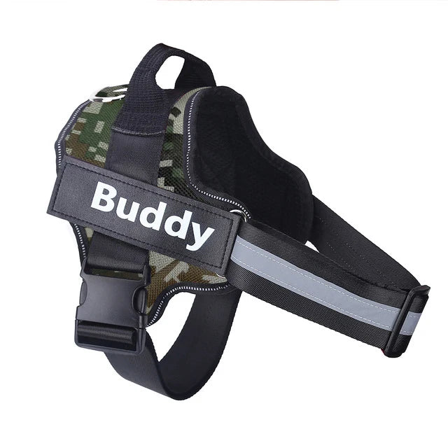 Personalised Reflective Dog Harness  (Pet Name & Phone)