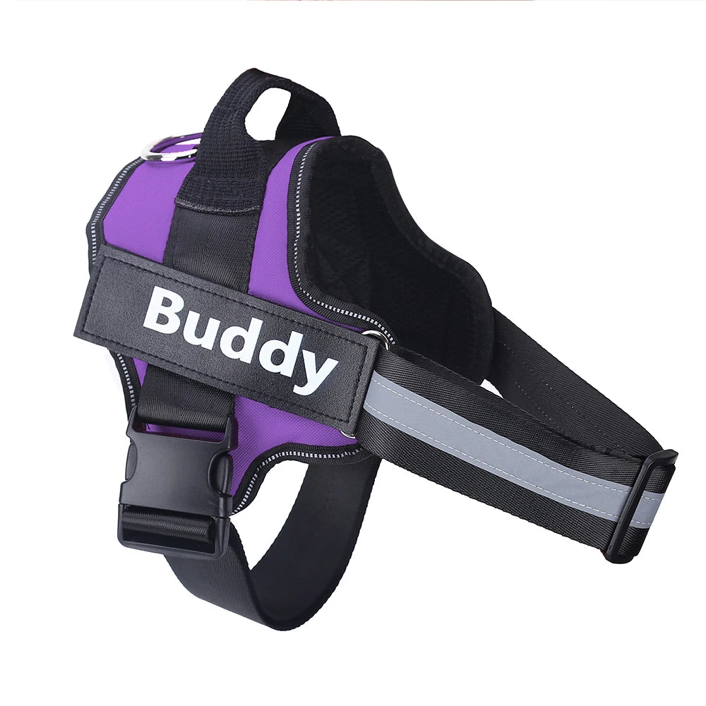 Personalised Reflective Dog Harness  (Pet Name & Phone)