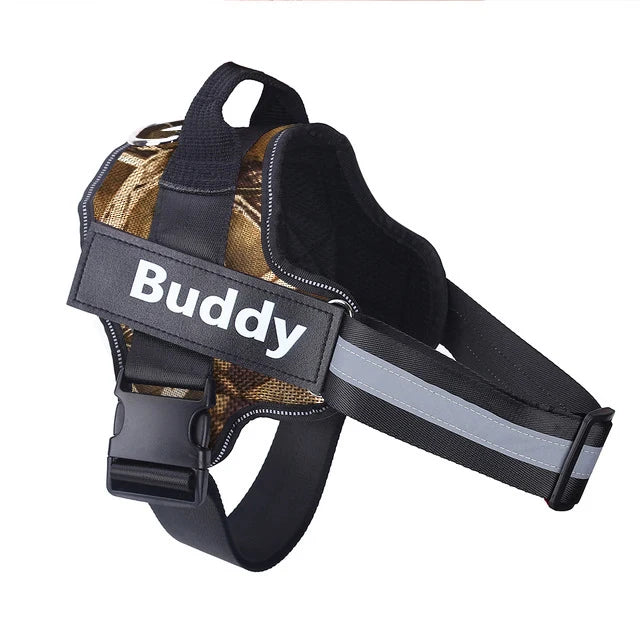 Personalised Reflective Dog Harness  (Pet Name & Phone)
