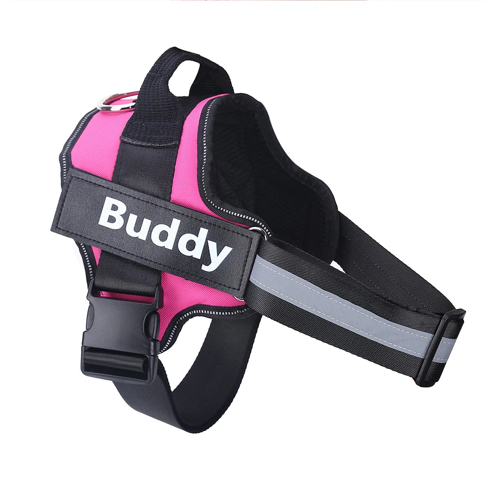 Personalised Reflective Dog Harness  (Pet Name & Phone)