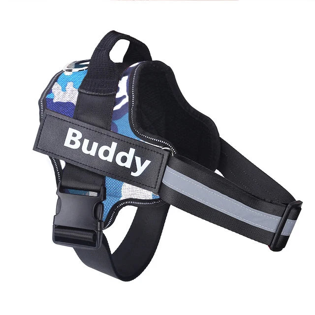 Personalised Reflective Dog Harness  (Pet Name & Phone)