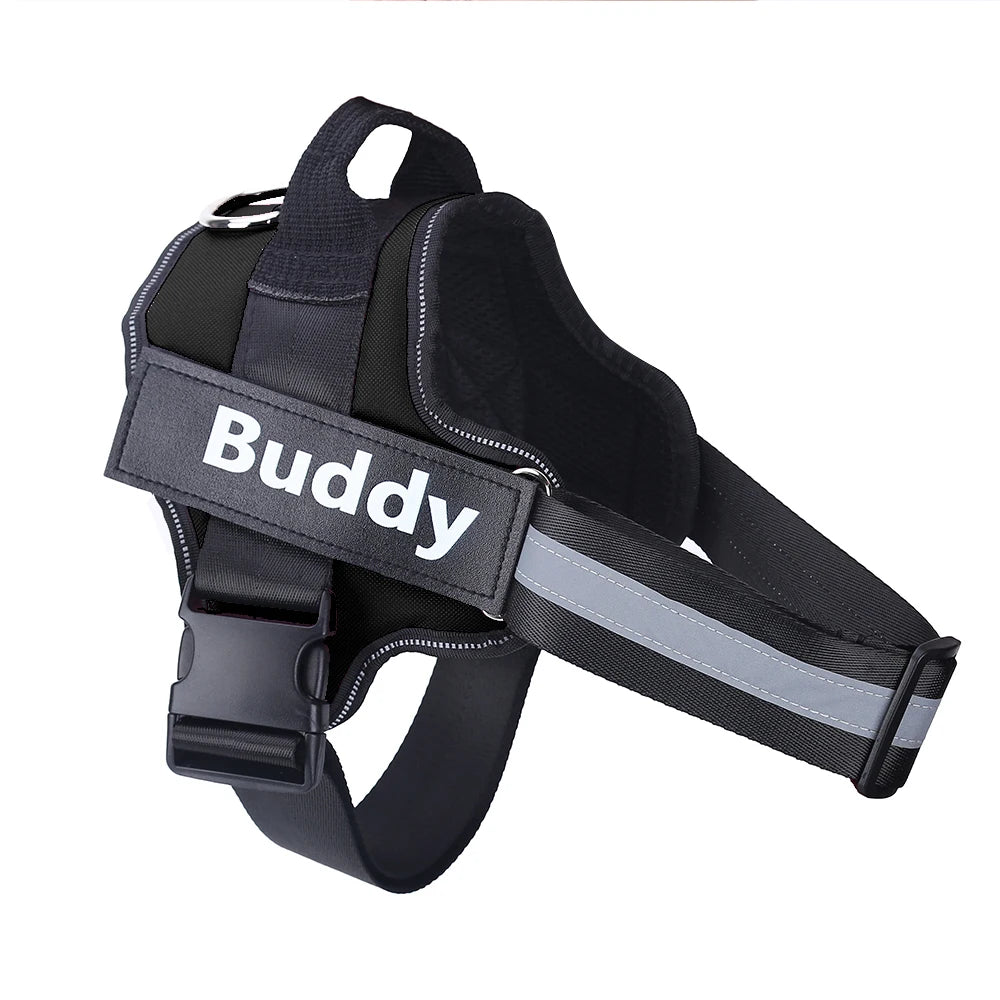 Personalised Reflective Dog Harness  (Pet Name & Phone)