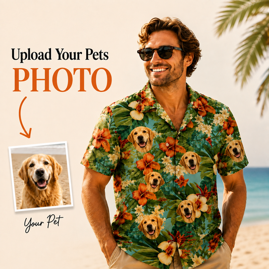 Personalised Pet Hawaiian Shirt (Pet's Image)