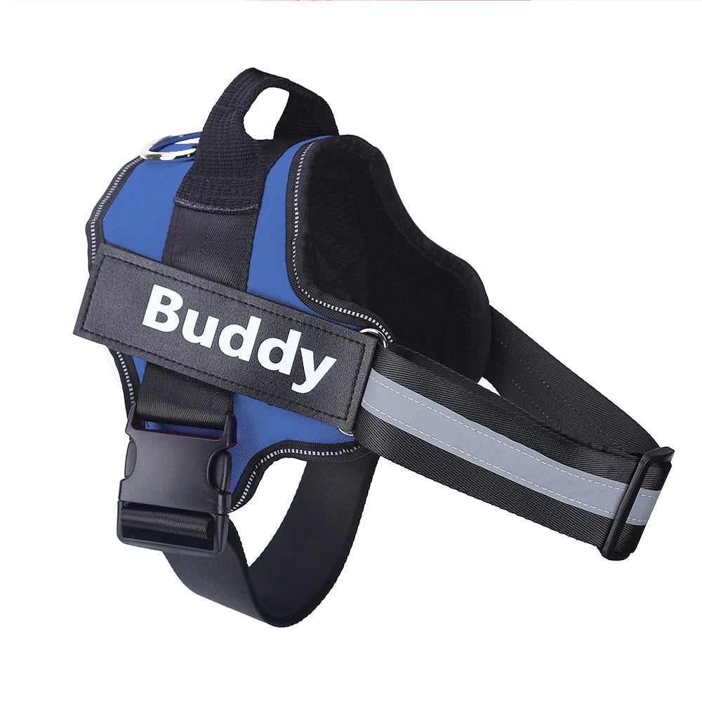 Personalised Reflective Dog Harness  (Pet Name & Phone)