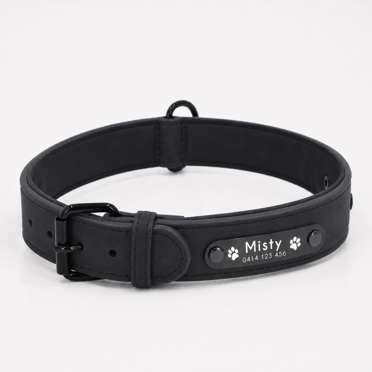 Personalised Premium Leather Pet Collar (Pet Name & Phone)