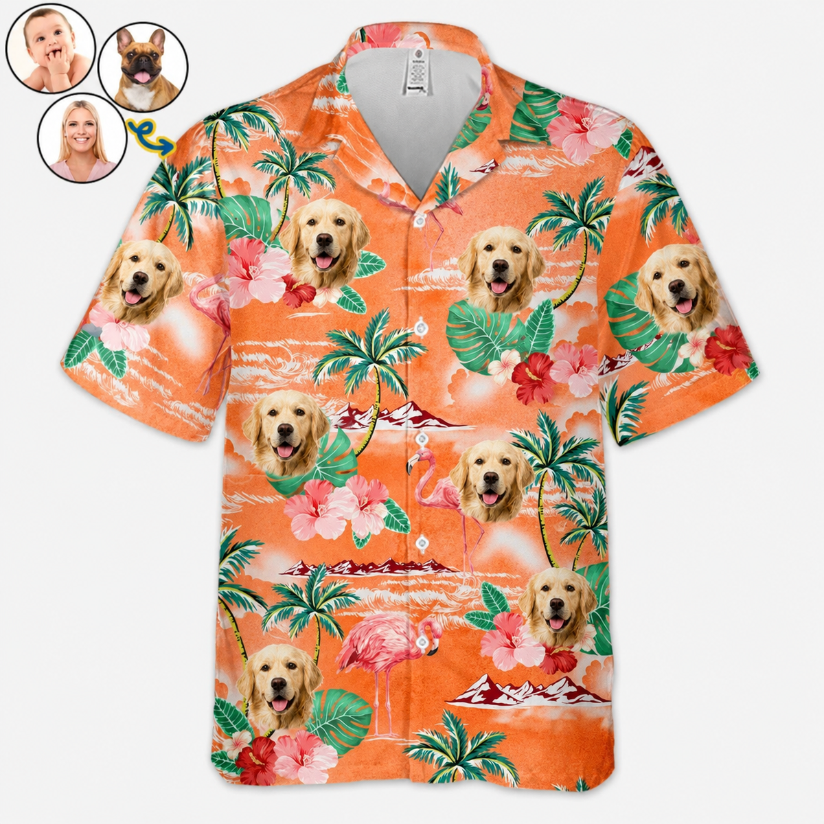 Personalised Pet Hawaiian Shirt (Pet's Image)