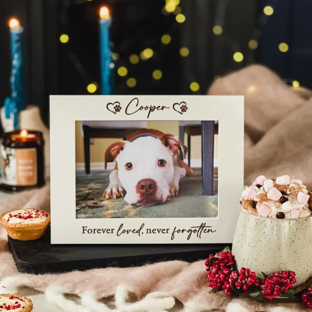 Personalised Pet Memorial Wooden Photo Frame (Pet Name)