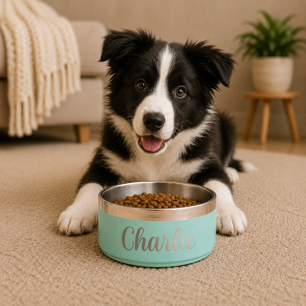 Premium Personalised Stainless Steel Pet Bowl (Pet Name & Design)