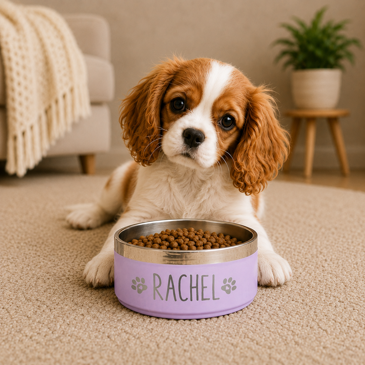 Premium Personalised Stainless Steel Pet Bowl (Pet Name & Design)