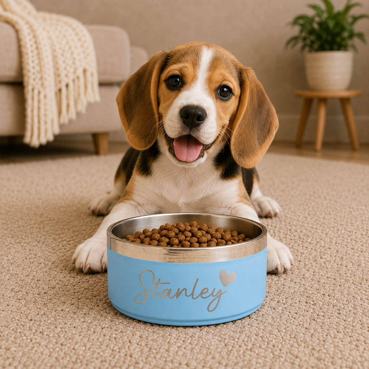 Premium Personalised Stainless Steel Pet Bowl (Pet Name & Design)