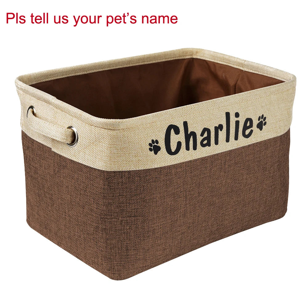 Personalised Premium Pet Storage Basket (Pet's Name)
