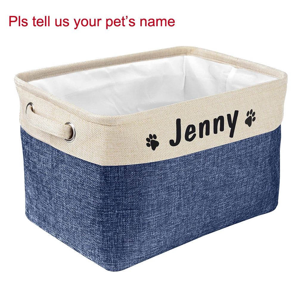 Personalised Premium Pet Storage Basket (Pet's Name)