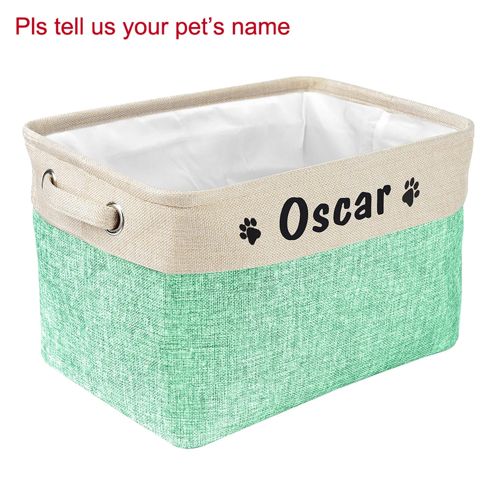 Personalised Premium Pet Storage Basket (Pet's Name)