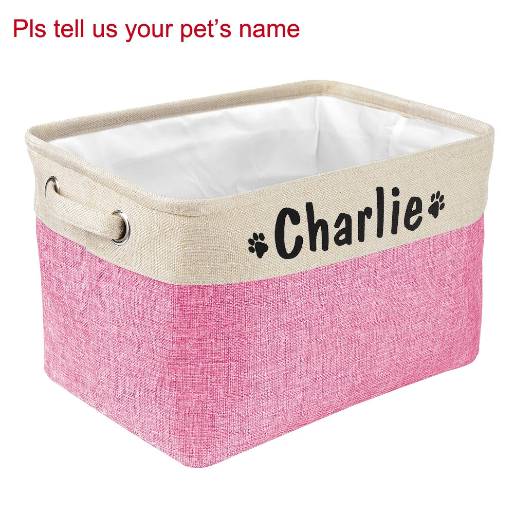 Personalised Premium Pet Storage Basket (Pet's Name)