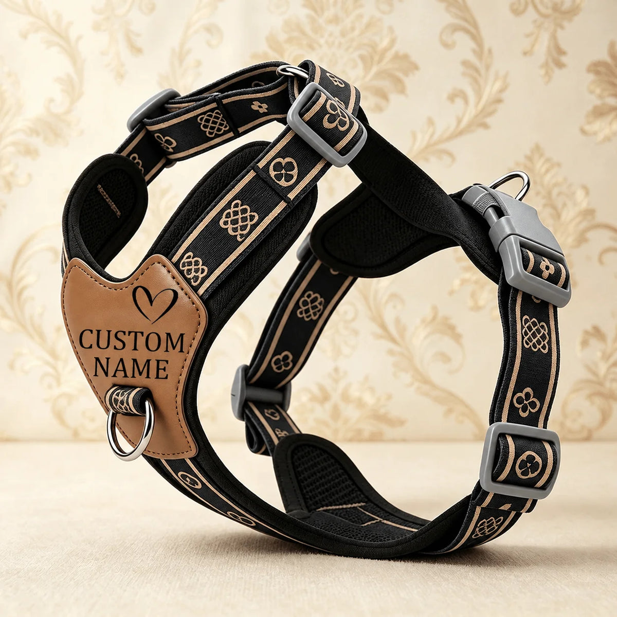 Personalised Premium Leather Dog Harness (Pet Name)