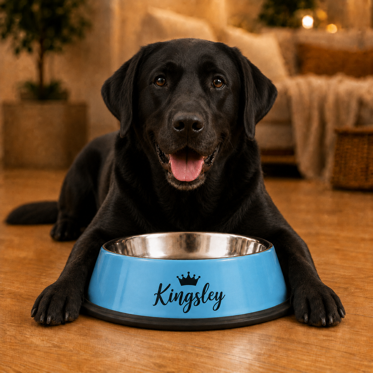 Personalised Dog Bowl Stainless Steel Colour Range (Pets Name & Design)