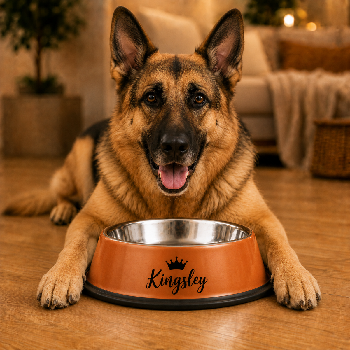 Personalised Dog Bowl Stainless Steel Colour Range (Pets Name & Design)