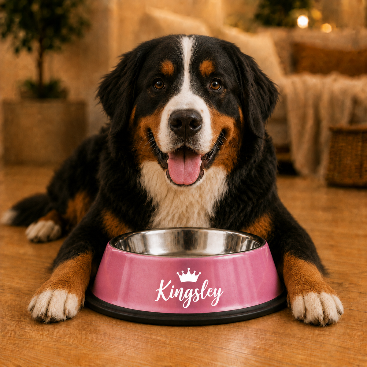 Personalised Dog Bowl Stainless Steel Colour Range (Pets Name & Design)