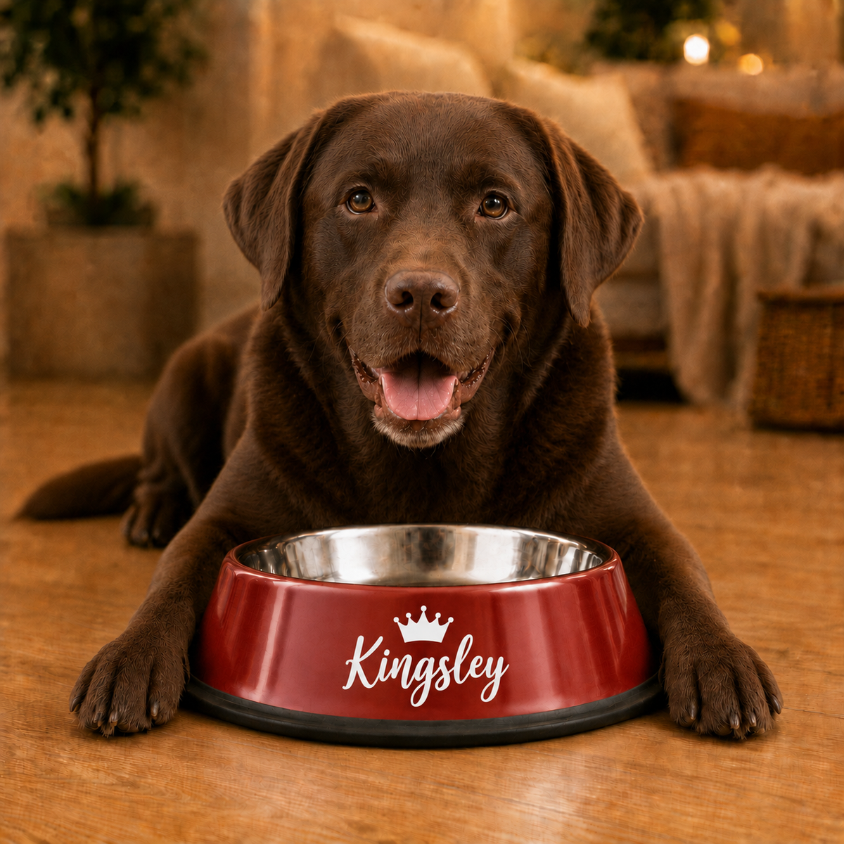 Personalised Dog Bowl Stainless Steel Colour Range (Pets Name & Design)